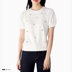 Kate Sade Bee-Embroidered Pullover